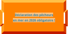 Déclaration des pêcheurs en mer en 2026 obligatoire !